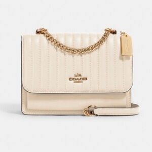 ✨Coach Klare Crossbody Handbag With Linear Quilting Chalk #2561 Leather (WP136)